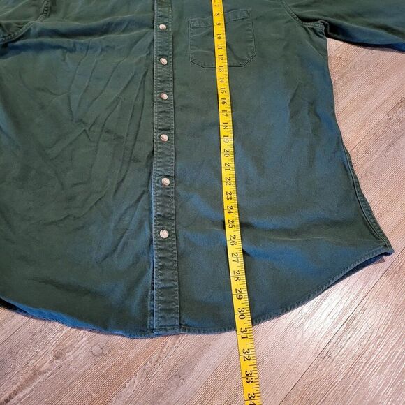 Eddie Bauer Relaxed Fit Button Up Heavy Weight Flannel Shirt Men Size Large Tall - Picture 8 of 9